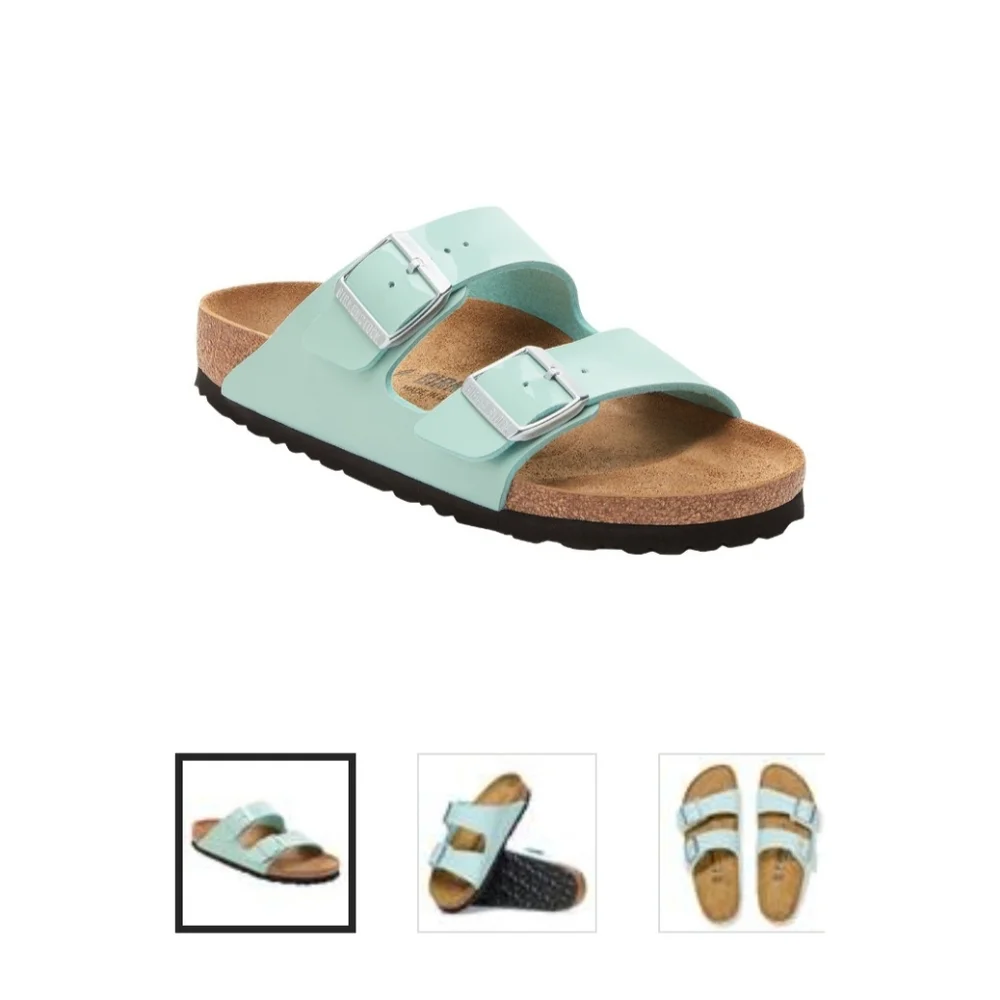 BIRKENSTOCK Arizona Patent Surf Green Sz 40 US 9.5 Medium/Narrow width - Picture 1 of 9